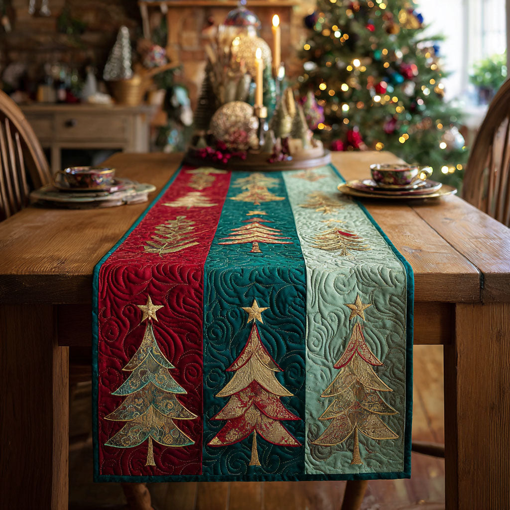 Yuletide Spirit Quilted Table Runner NCU0TV717