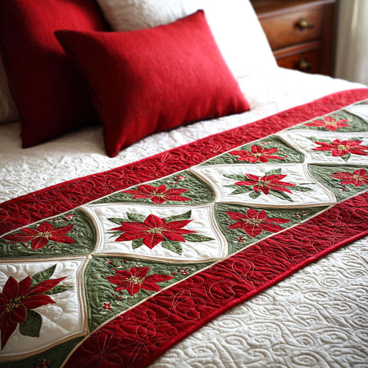 Yuletide Star Quilted Bed Runner NCU0TV393