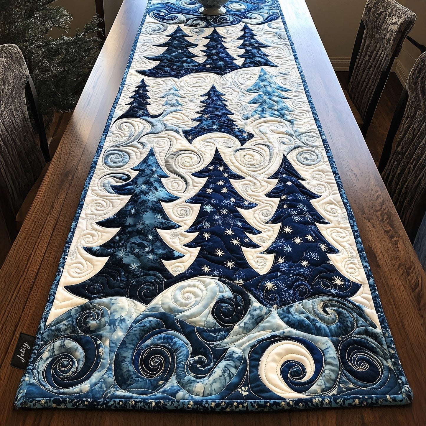 Yuletide Tree Magic Quilted Table Runner NCU0PT2135