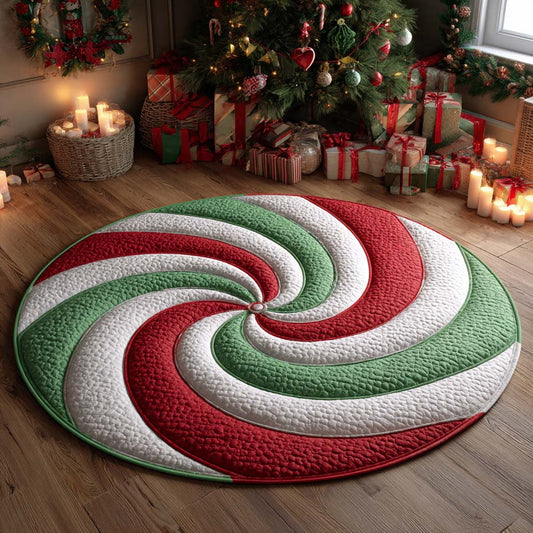 Yuletide Twirl Quilted Round Mat NCU0XD529