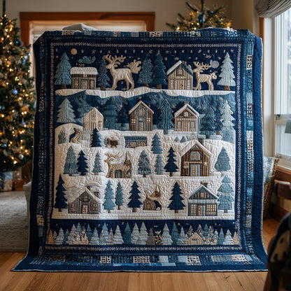 Yuletide Village Quilted Blanket NCU0TH3513