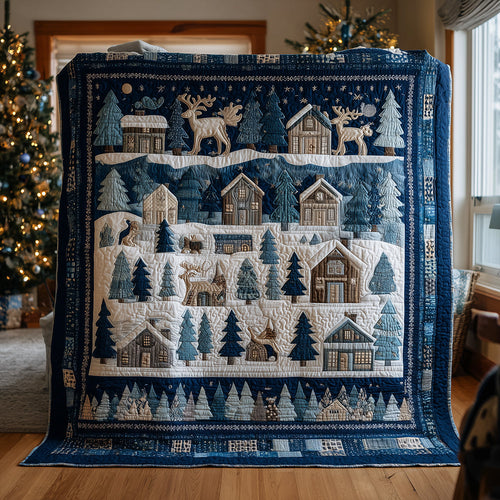 Yuletide Village Quilted Blanket NCU0TH3513