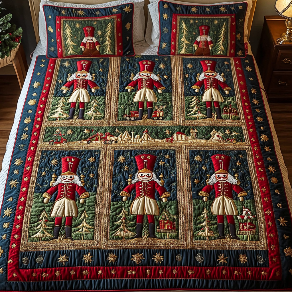 Yuletide Watch 3-Piece Quilted Bedding Set NCU0VH869