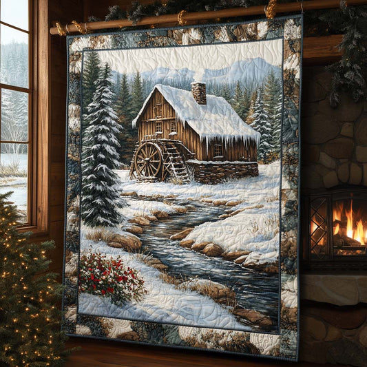 Yuletide Watermill Quilted Blanket NCU0XD521