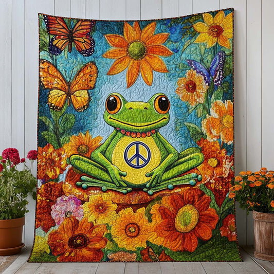 Zen Frog Quilted Blanket NCU0NT7763
