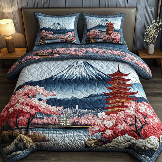 Zen Garden 3-Piece Quilted Bedding Set NCU0NT6559