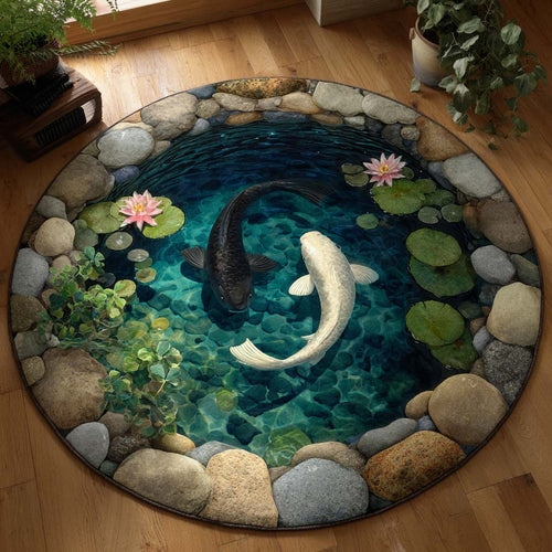 Zen Koi Balance Round Carpet NCU0HH1910