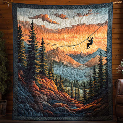 Zipline Valley Trip Quilted Blanket NCU0XD508