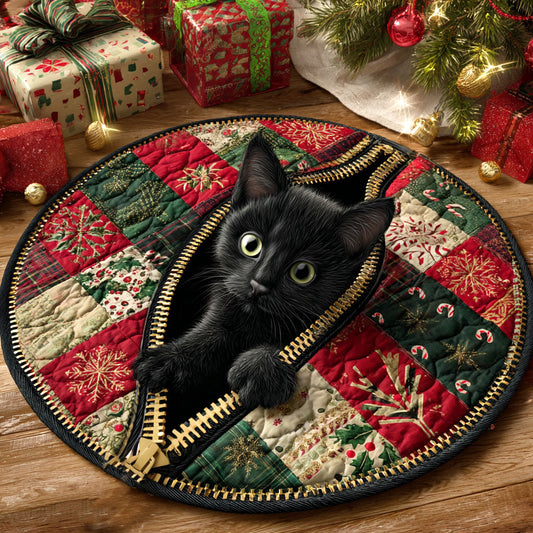 Zipper Nest Quilted Round Mat NCU0TV1106