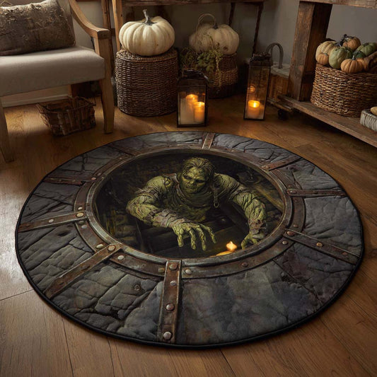 Zombie Escape Quilted Round Mat NCU0XD957