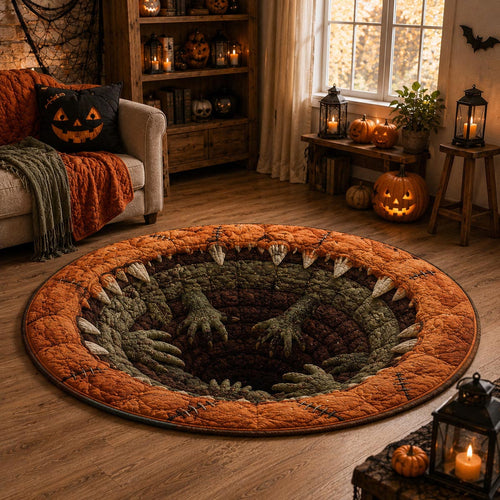 Zombie Pit Quilted Round Mat NCU0DV9895