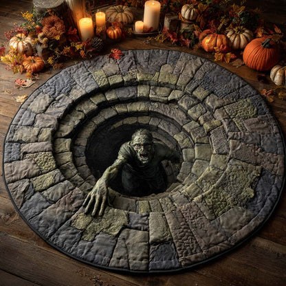 Zombie Rising Quilted Round Mat NCU0XD933
