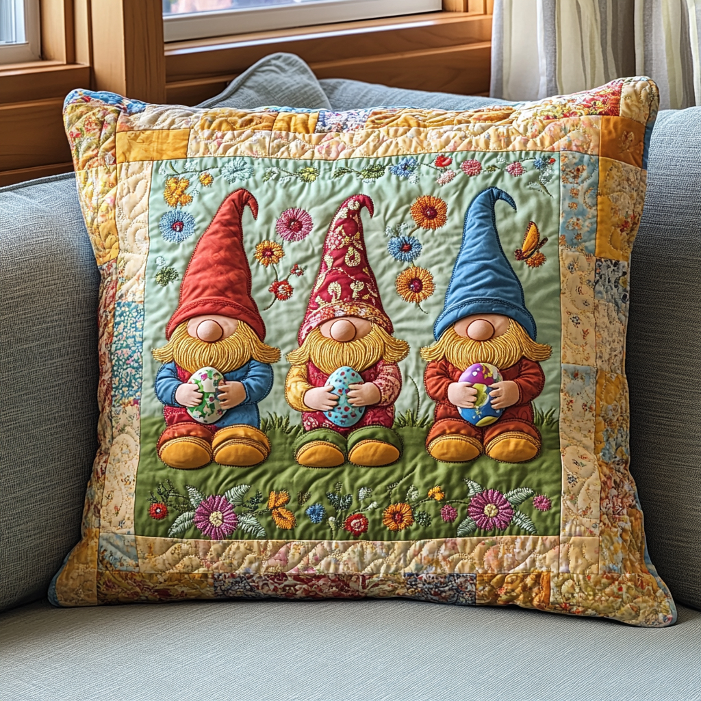 Color Gnome Quilted Pillow Case NCU0NT3266