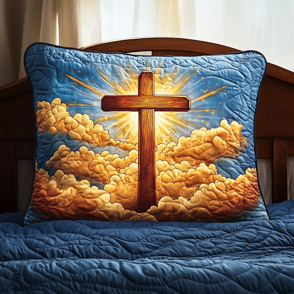 Fields of Faith Quilted Bedding Pillow Case NCU0VH2288