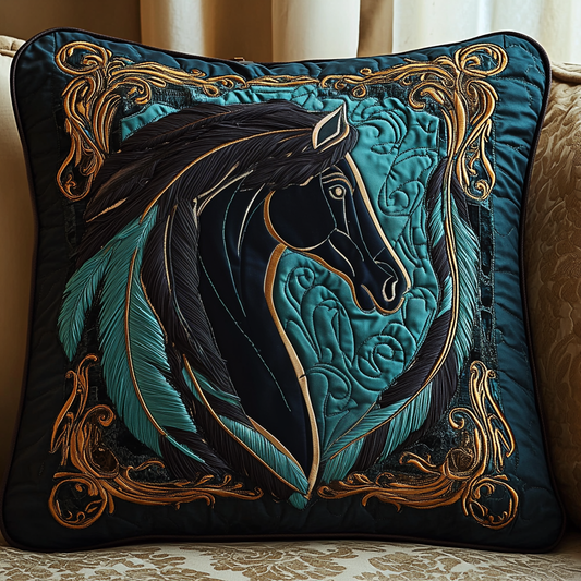 Golden Hoof Quilted Pillow Case NCU0VH2051