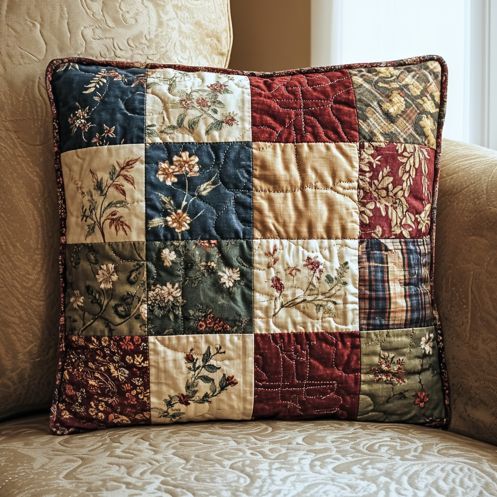 Sweet Patterns Quilted Pillow Case NCU0VH2289