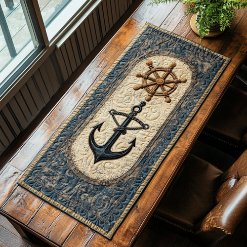 Nautical Haven V2 Quilted Table Runner NCU0DK4866