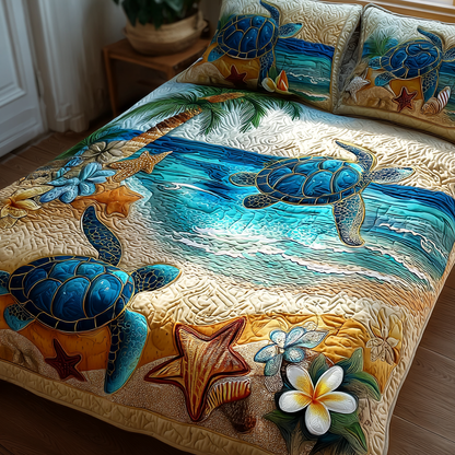 Shoreline Serenity 3-Piece Quilted Bedding Set NCU0VL3011