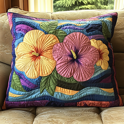 Hibiscus Harmony Quilted Pillow Case NCU0VH4227
