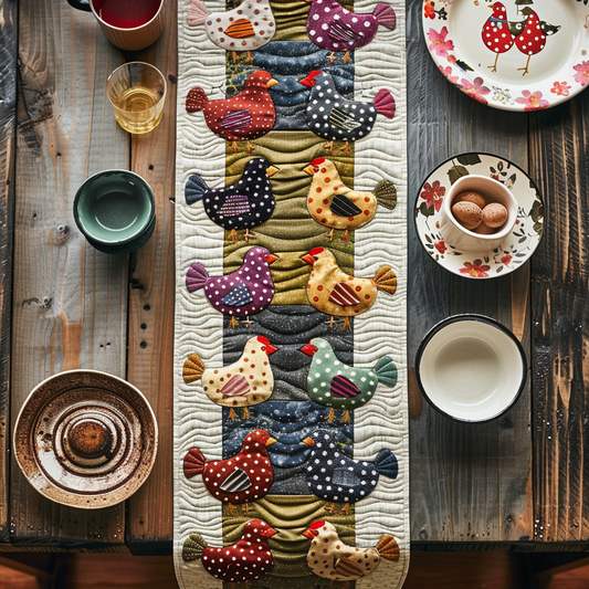Hen House Quilted Table Runner NCU0TH325