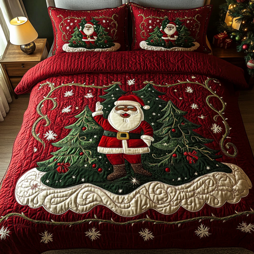 Santa Workshop Wonder V2 3-Piece Quilted Bedding Set NCU0DK2056