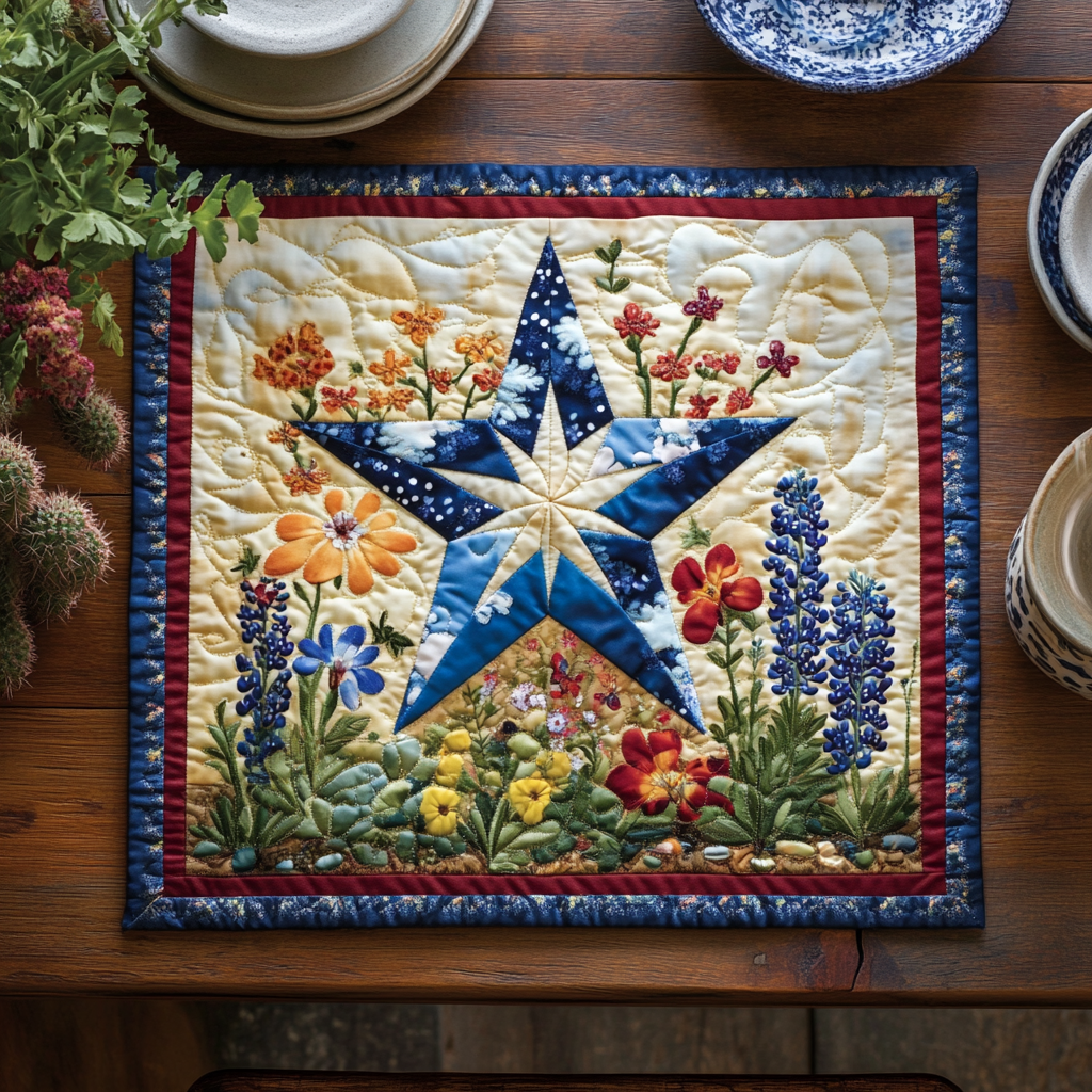 Lone Star Quilted Placemat NCU0VL2181