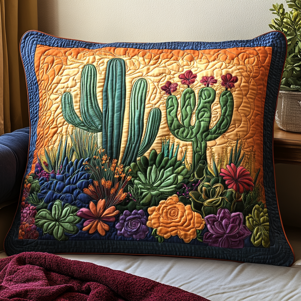 Sunset Glow Quilted Bedding Pillow Case NCU0VH2873