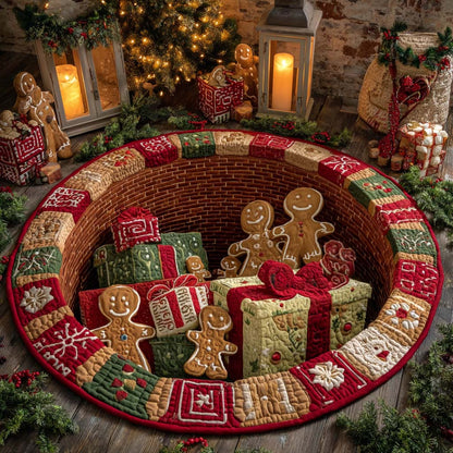 Candy Lane Descent Quilted Round Mat NCU0XD1691