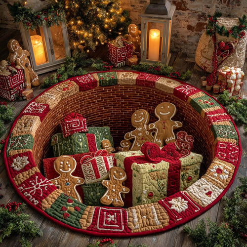 Candy Lane Descent Quilted Round Mat NCU0XD1691