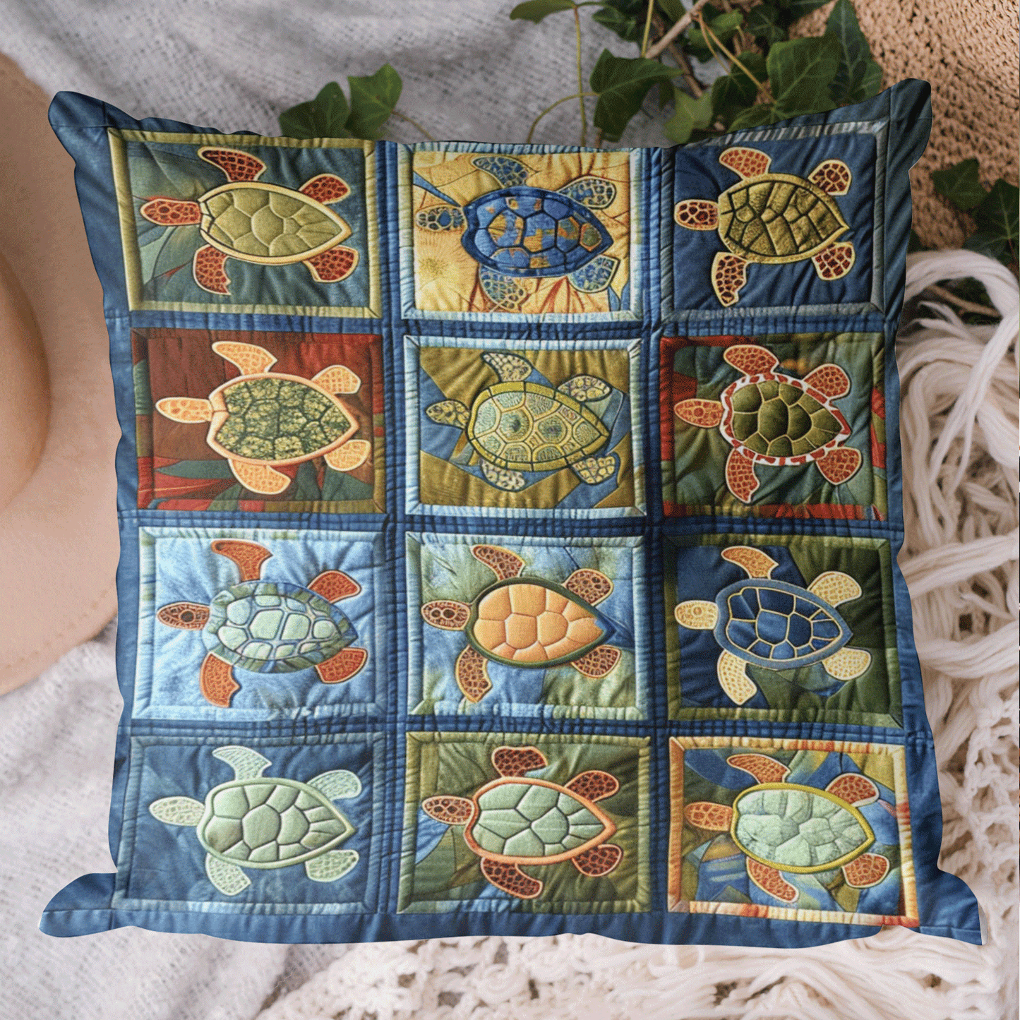 Sea Turle Quilted Pillow Case NCU0TL1144