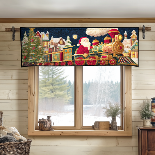 Christmas Train Journey Quilted Valance NCU0TD1472