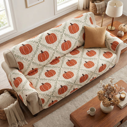 Pumpkin Cottage Quilted Sofa Cover NCU0TD2862
