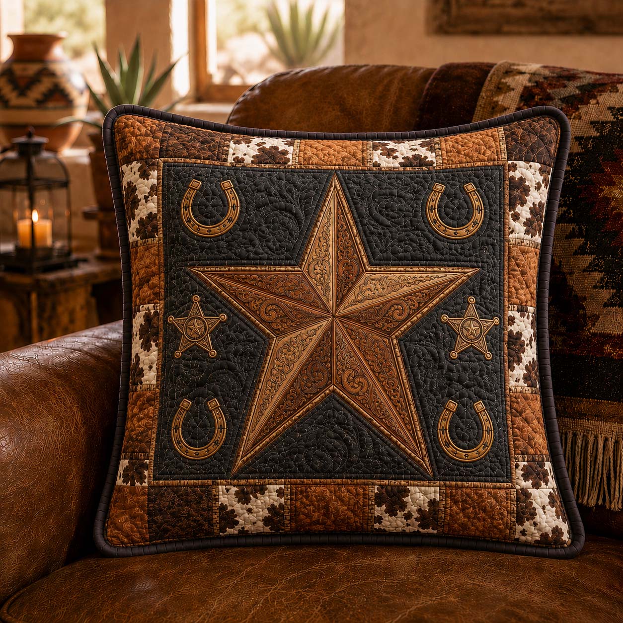 Bronco Star Quilted Pillow Case NCU0QD039