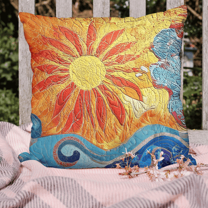 Sunset Blossom Quilted Pillow Case NCU0VL957