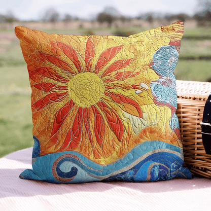 Sunset Blossom Quilted Pillow Case NCU0VL957