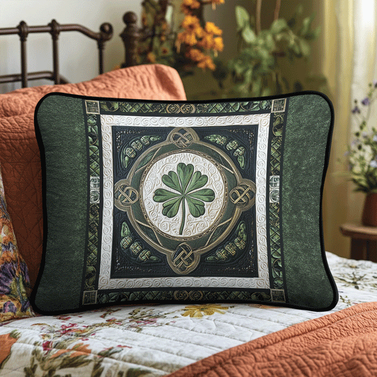 Lucky Clover Haven Quilted Bedding Pillow Case NCU0TL2226