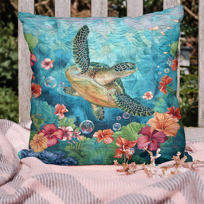 Turtle Cove Quilted Pillow Case NCU0TL842