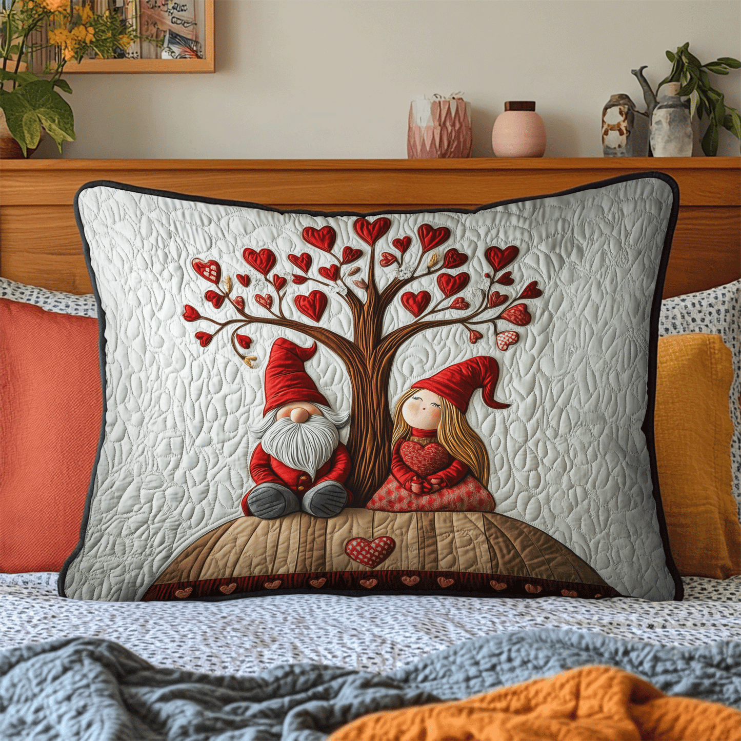 Gnome Harmony Quilted Bedding Pillow Case NCU0TH2962