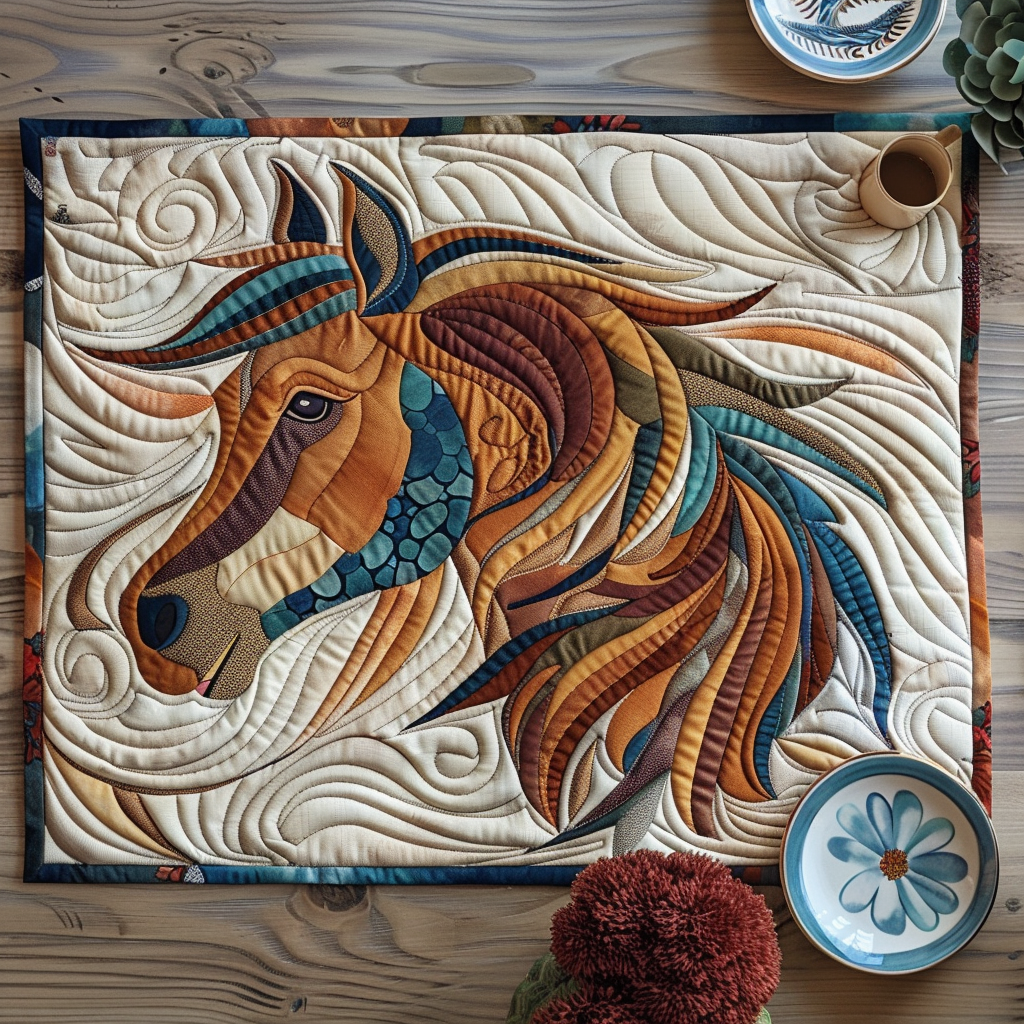 Equine Art Quilted Place Mat NCU0PD258