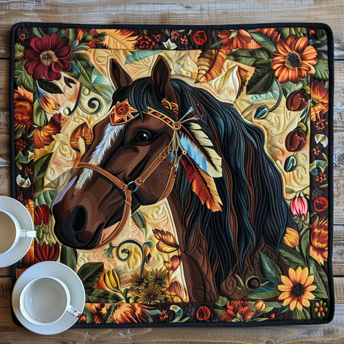 Native American Horse Quilted Place Mat NCU0PD262