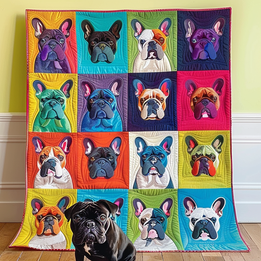 Charming French Bulldog Quilted Blanket NCU0PD075