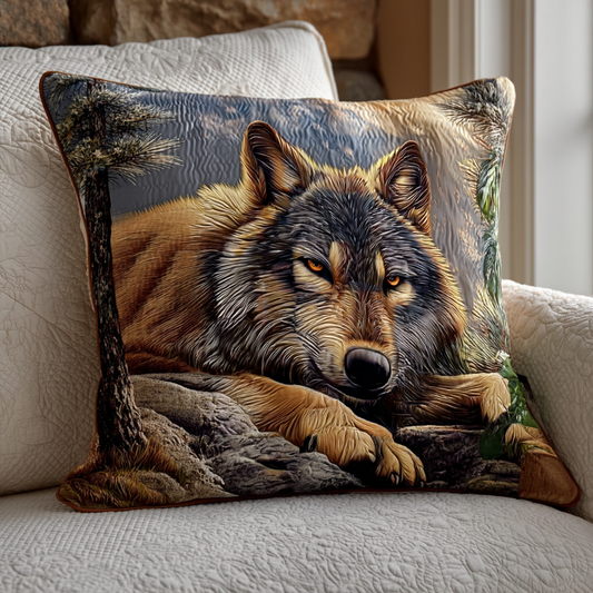 Wilderness Wolf Soul Quilted Pillow Case NCU0HH1596