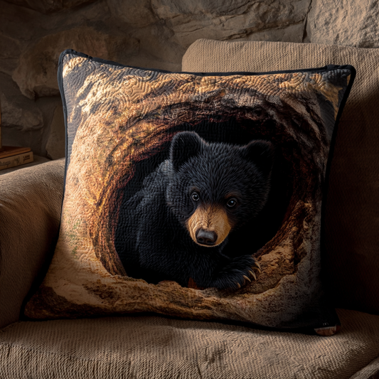 Bear Cave Explorer Quilted Pillow Case NCU0HH823