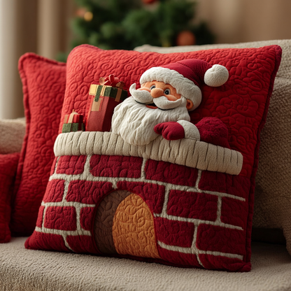 Santa Claus Hearth Mirage Quilted Pillow Case NCU0HH834