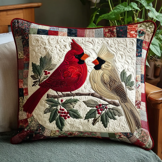 Perching Cardinal Quilted Pillow Case NCU0HH005