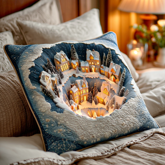 Snow Village Glow Quilted Pillow Case NCU0TD788