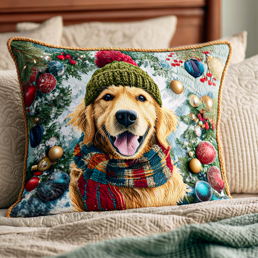Holiday Golden Spirit Quilted Pillow Case NCU0TD682