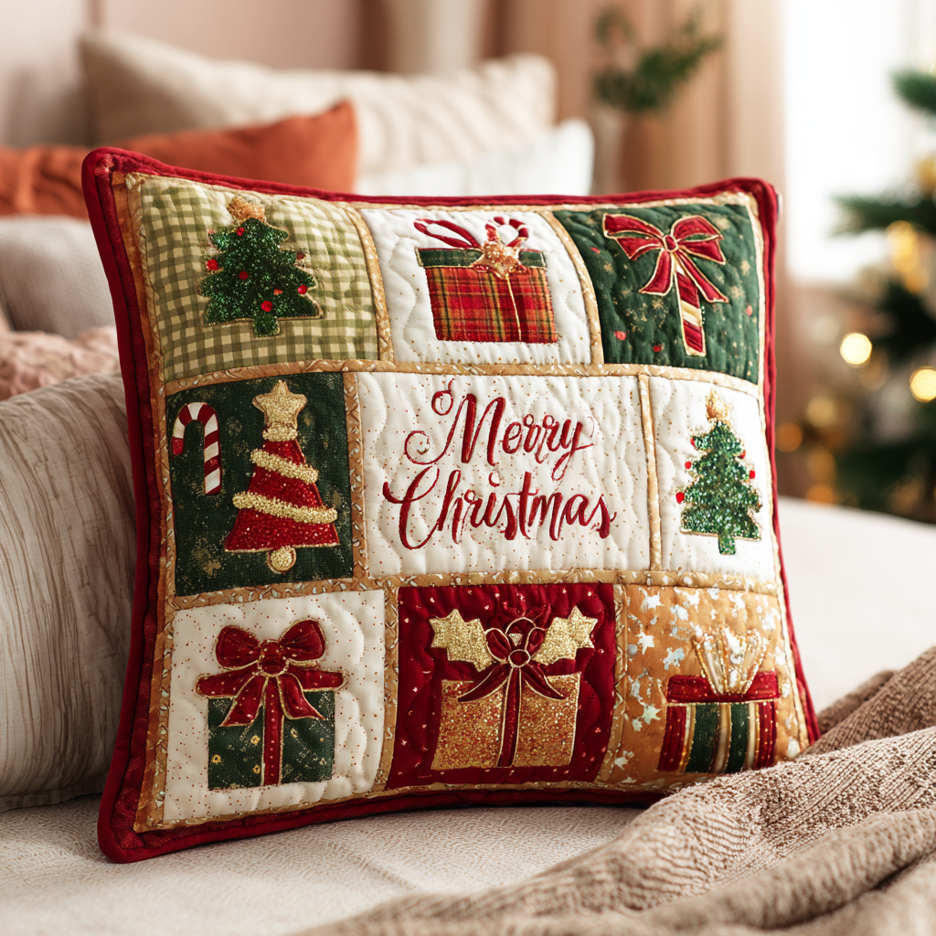 Cozy Snow Eve Quilted Pillow Case NCU0TD1384