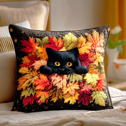 Amber Leaf Shadow Quilted Pillow Case NCU0TD653