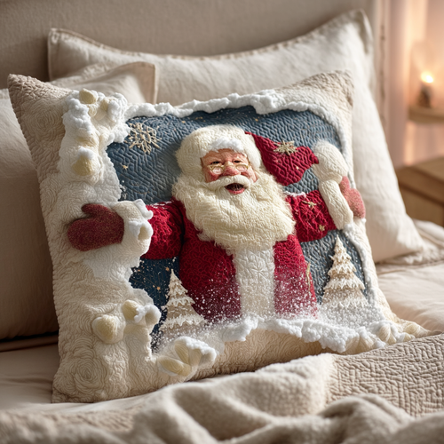 Jolly Santa Lane Quilted Pillow Case NCU0TD1643